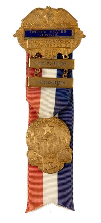 JFK's Delegate Badge for the 1956 Democratic National Convention