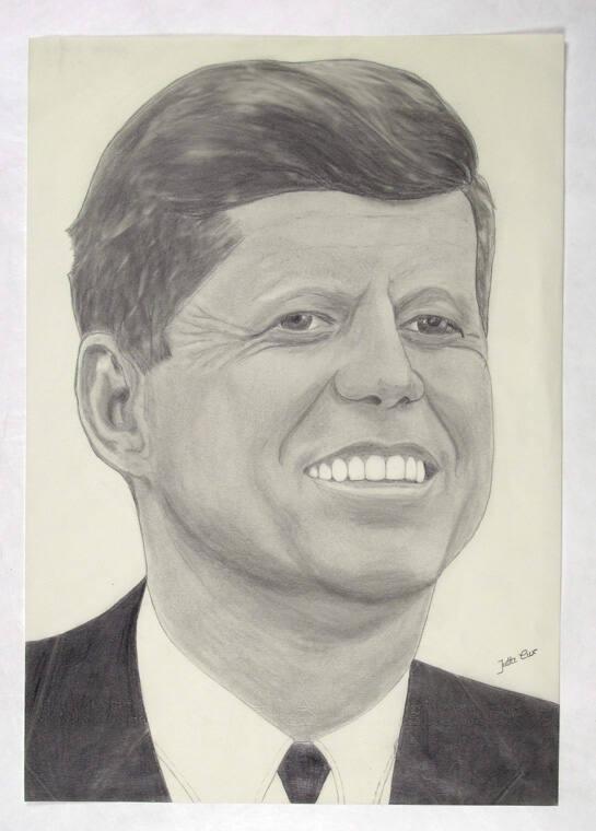 Sketch Of John F Kennedy All Artifacts The John F Kennedy Presidential Library And Museum 