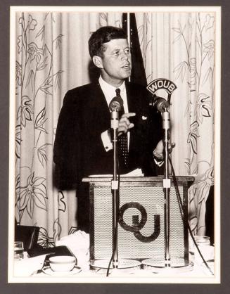 Photograph of John F. Kennedy Making Campaign Speech