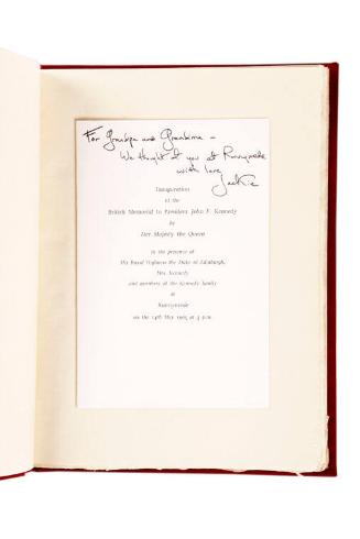 Program for the Dedication of the John F. Kennedy Memorial at Runnymede