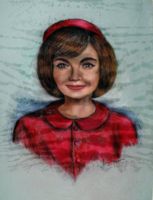 Drawing of Jacqueline Kennedy All Artifacts The John F. Kennedy