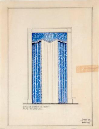 Rendering of Two Windows for the White House Queen's Dressing Room