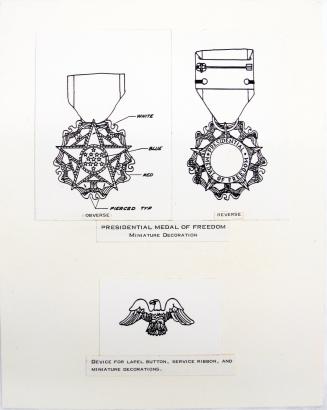 Original Design for the Presidential Medal of Freedom Miniature Decoration and Device