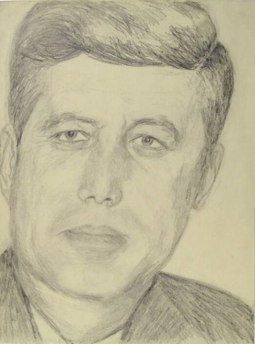 Sketch of John F. Kennedy