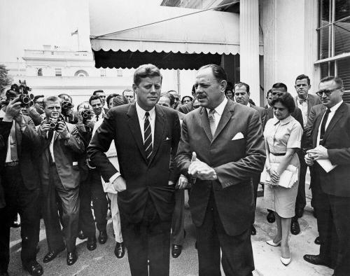 AR6687-R. President John F. Kennedy Meets with Mohammad Ayub Khan, President of Pakistan