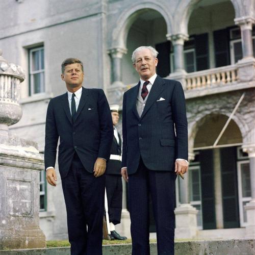 President John F. Kennedy and Prime Minister Harold MacMillan in Bermuda December 21, 1961